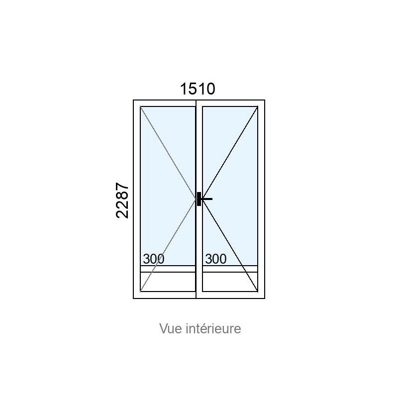 small-Porte-fenêtre PVC 2 vantaux L1510 x H2287