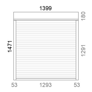 Volet roulant rénovation motorisé solaire radio IO RS100 L1404 x H1474