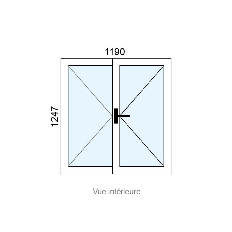 small-Fenêtre Hybride 2 vantaux L1190 x H1247