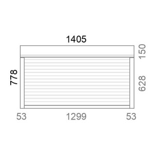 Volet roulant rénovation motorisé solaire radio IO RS100 L1410 x H781