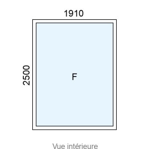 Châssis Alu Fixe L1910 x H2500