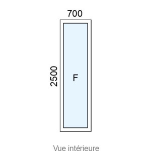 Châssis Alu Fixe L700 x H2500