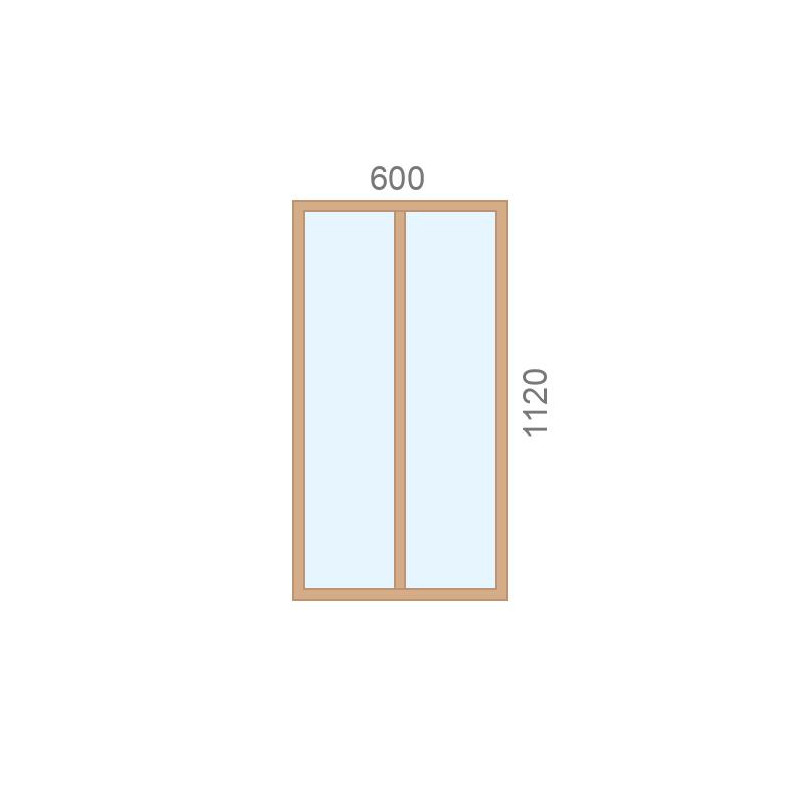 small-Verrière en bois L600 x H1120