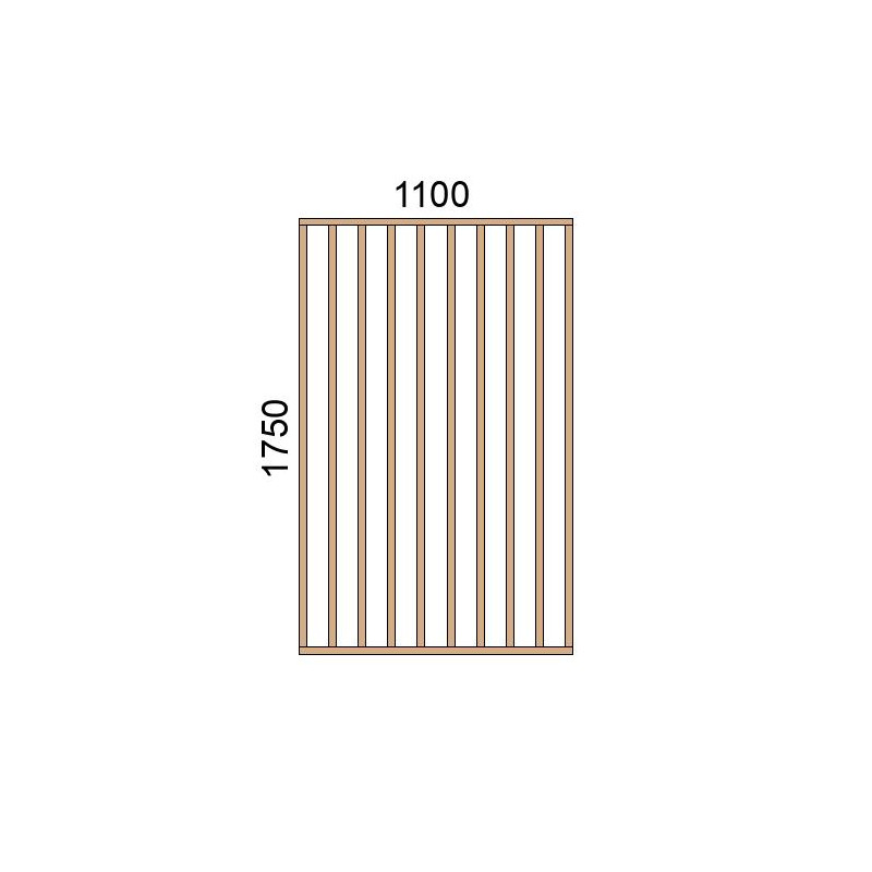 small-Claustra bois lames verticales L1100xH1750