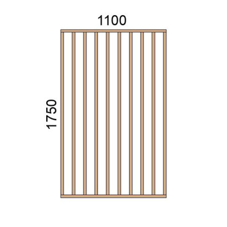 Claustra bois lames verticales L1100xH1750