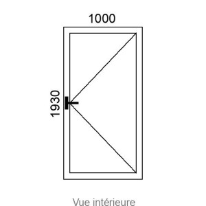 Porte de service PVC L1000 x H1930