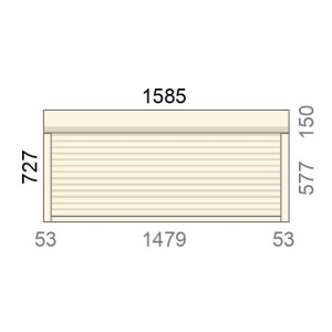 Volet roulant rénovation motorisé solaire radio A-OK L1590 x H730