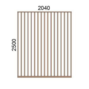 Claustra bois lames verticales L2040xH2500