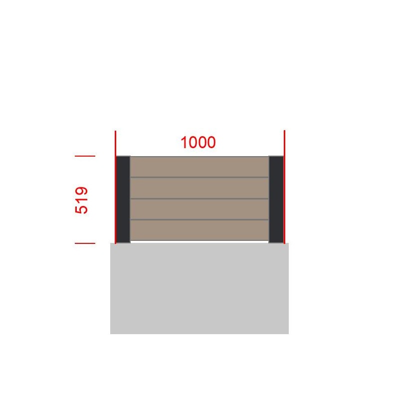 small-Elément de clôture L1000  x  H519
