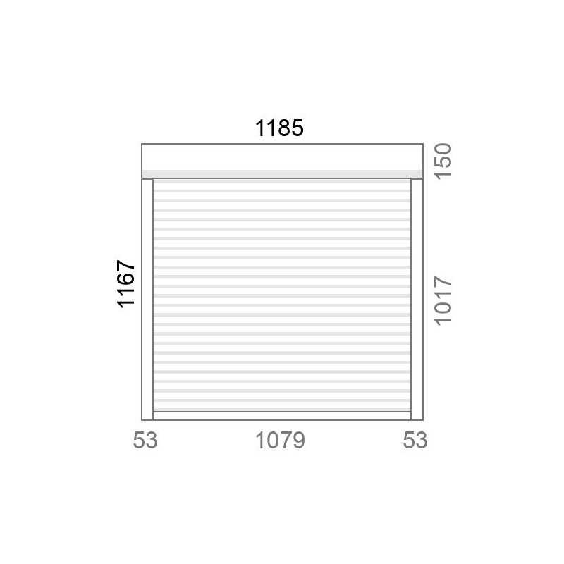 small-Volet roulant rénovation motorisé solaire radio A-OK L1190 x H1170