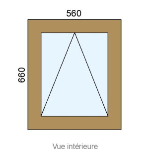 Châssis à Soufflet PVC plaxé L560 x H660