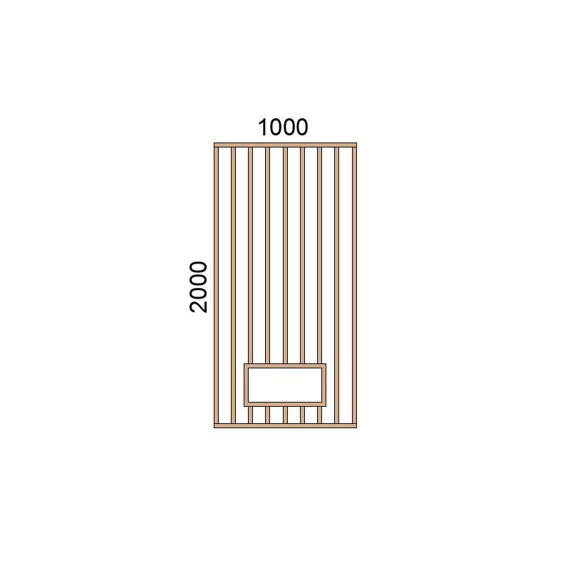 small-Claustra bois avec niches L1000xH2000