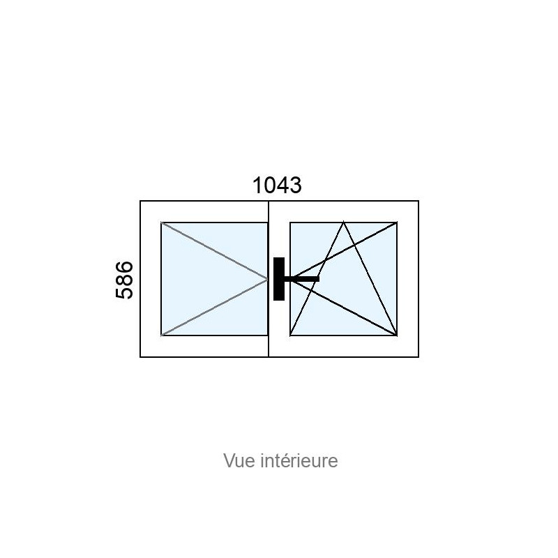 small-Fenêtre PVC OB 2 vantaux L1043 x H586