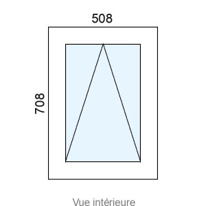 Châssis à Soufflet PVC L508 x H708