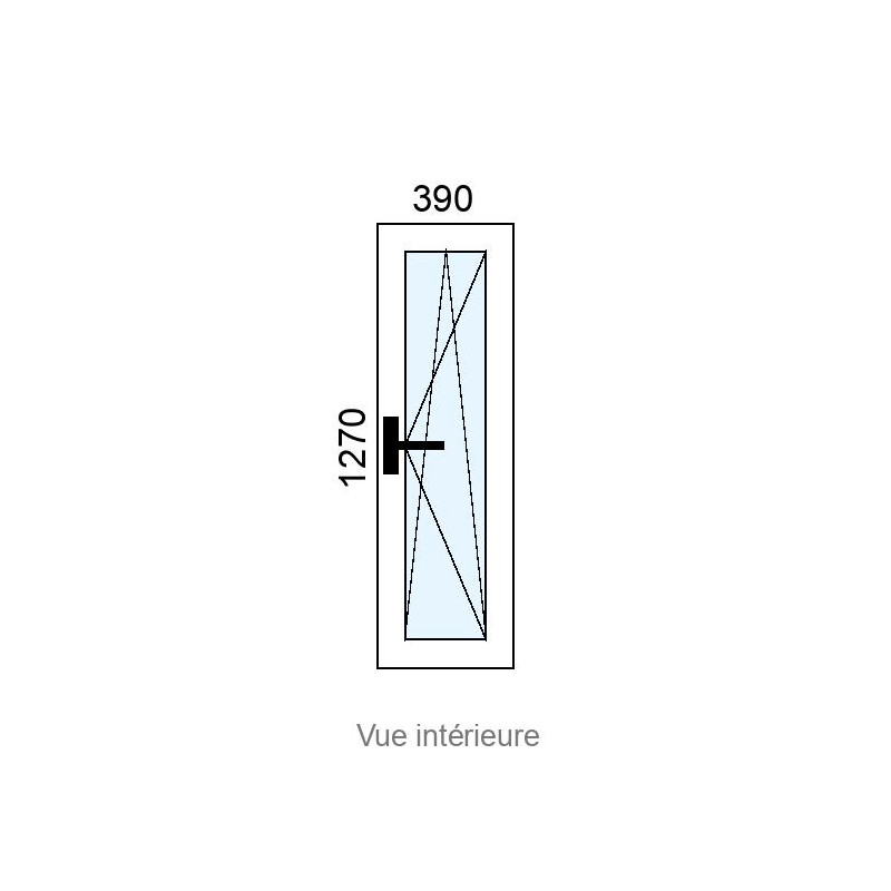 small-Fenêtre PVC OB 1 vantail L390 x H1270