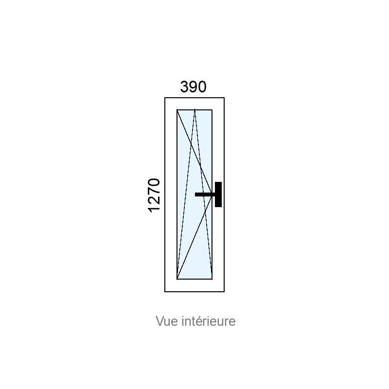 small-Fenêtre PVC OB 1 vantail L390 x H1270