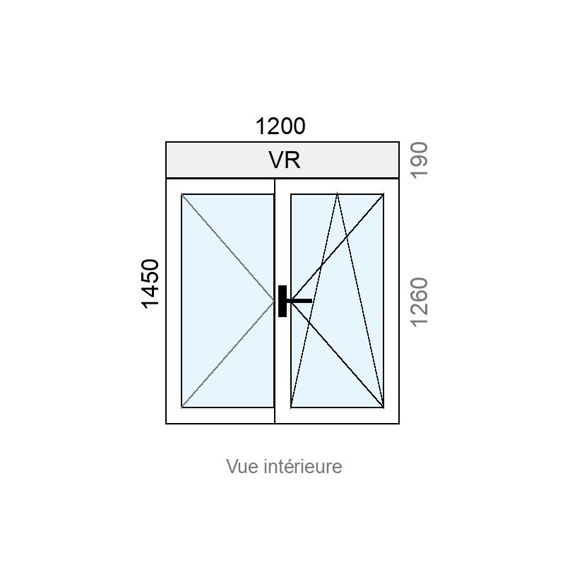 small-Fenêtre PVC OB 2 vantaux L1200 x H1260