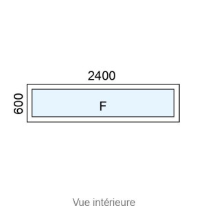 Châssis Fixe PVC L2400 x H600