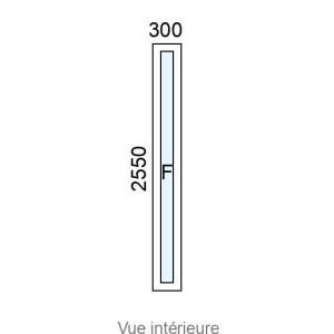 Châssis Fixe PVC L300 x H2550