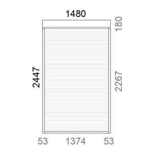 Volet roulant rénovation motorisé solaire radio IO RS100 L1485 x H2450