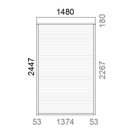 Volet roulant rénovation motorisé solaire radio IO RS100 L1485 x H2450