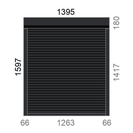 Volet roulant rénovation motorisé solaire radio IO RS100 L1400 x H1600