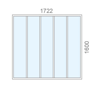 Verrière sur mesure atelier L1722 x H1600