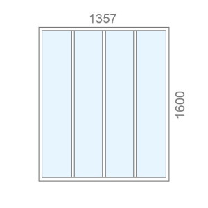 Verrière sur mesure atelier L1357 x H1600