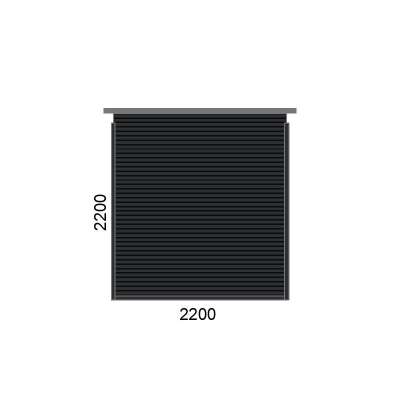 small-Volet roulant pour coffre tunnel A56 moteur L2200 x H2200