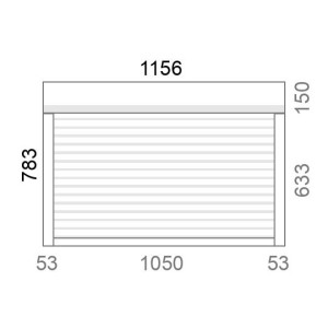 Volet roulant rénovation motorisé L1161 x H786