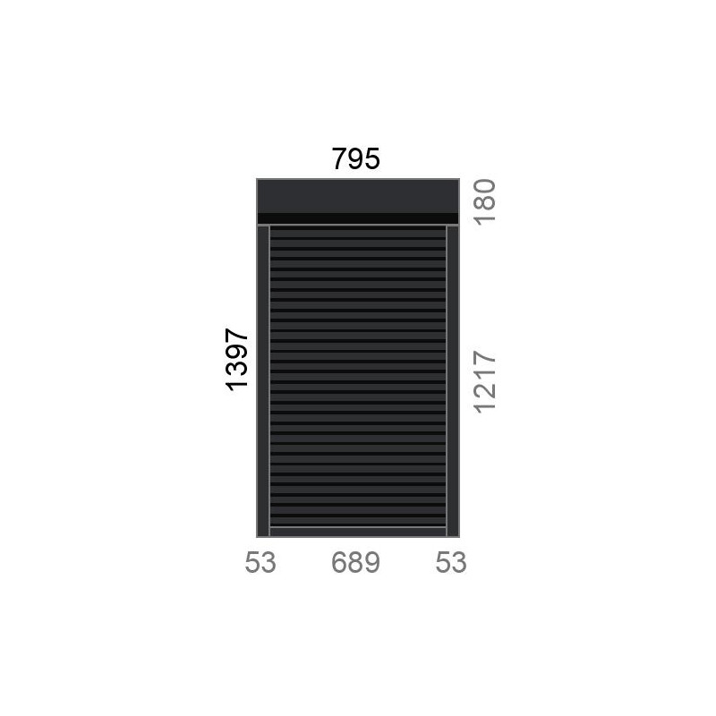 small-Volet roulant rénovation motorisé solaire radio IO RS100 L800 x H1400