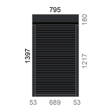 Volet roulant rénovation motorisé solaire radio IO RS100 L800 x H1400