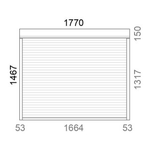 Volet roulant rénovation motorisé L1775 x H1470