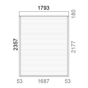 Volet roulant rénovation motorisé L1798 x H2360