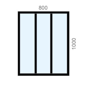 Verrière sur mesure atelier L800 x H1000