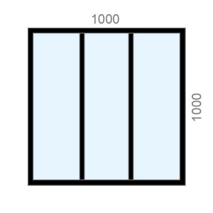 Verrière sur mesure atelier L1000 x H1000