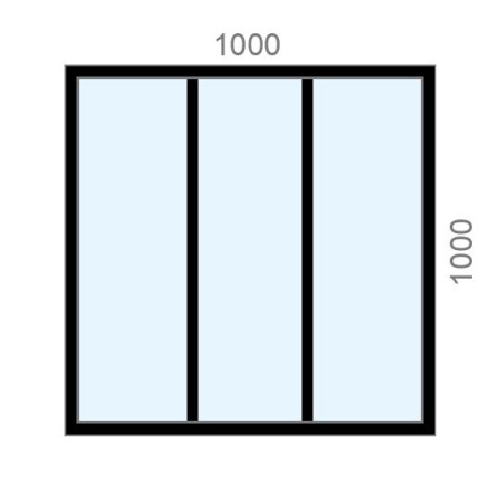 Verrière sur mesure atelier L1000 x H1000