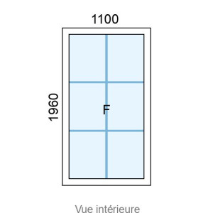 Châssis Fixe PVC L1100 x H1960