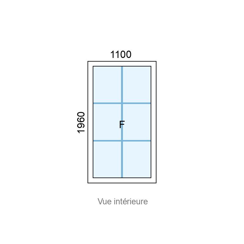 small-Châssis Fixe PVC L1100 x H1960