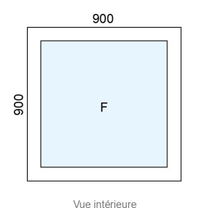 Châssis Alu Fixe L900 x H900