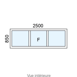 Châssis Alu Fixe L2500 x H850