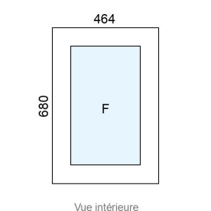 Châssis Alu Fixe L464 x H680