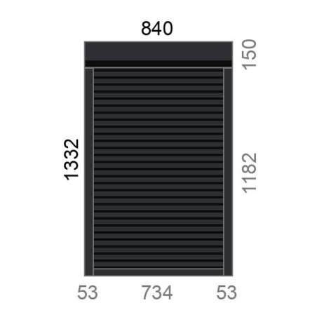 Volet roulant rénovation motorisé radio A-OK L845 x H1335