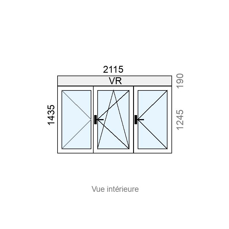 small-Fenêtre PVC OB 3 vantaux L2115 x H1245