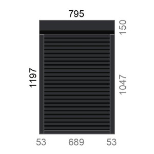 Volet roulant rénovation motorisé solaire radio A-OK L800 x H1200