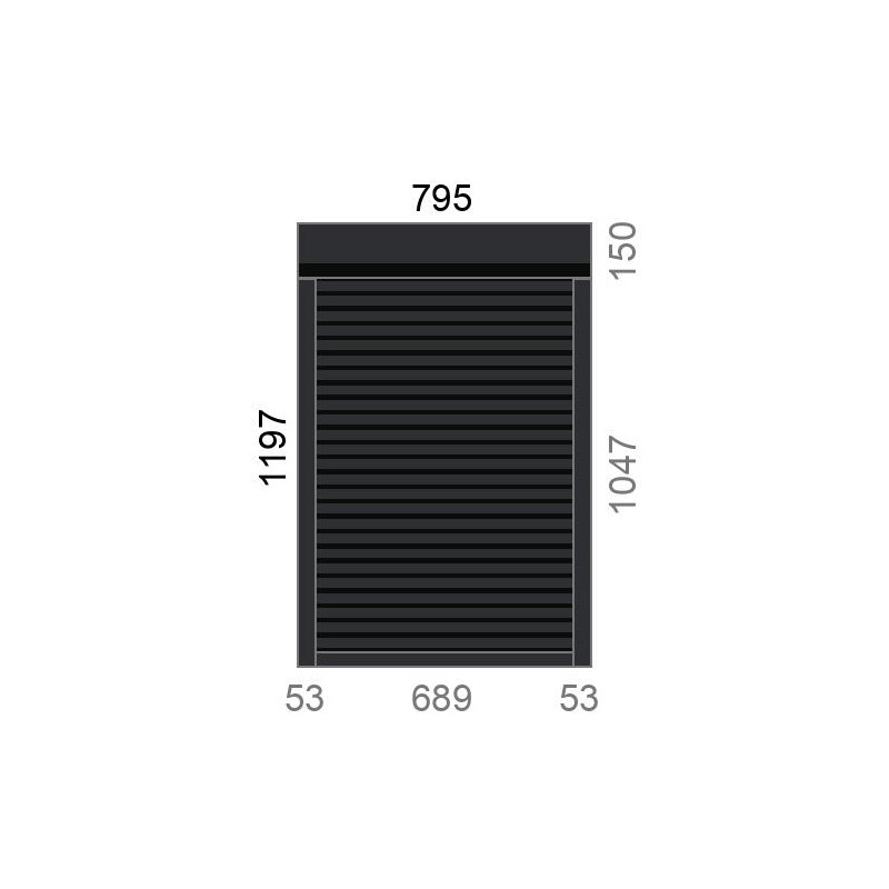 small-Volet roulant rénovation motorisé solaire radio A-OK L800 x H1200