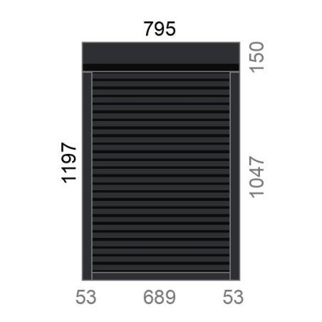 Volet roulant rénovation motorisé solaire radio A-OK L800 x H1200