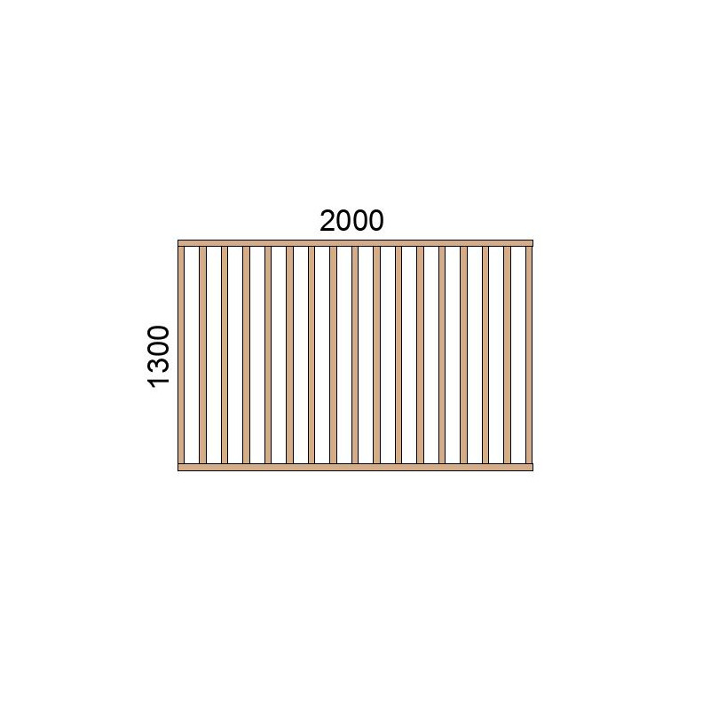 small-Claustra bois lames verticales L2000xH1300