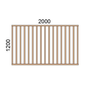 Claustra bois lames verticales L2000xH1200