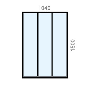 Verrière sur mesure atelier L1040 x H1500